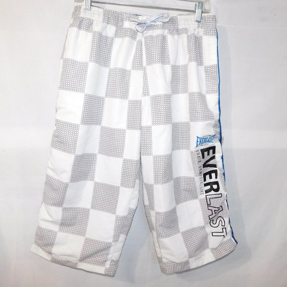 Everlast Mens L Capri Mesh Lined Active Swim wear Shorts - Picture 1 of 9